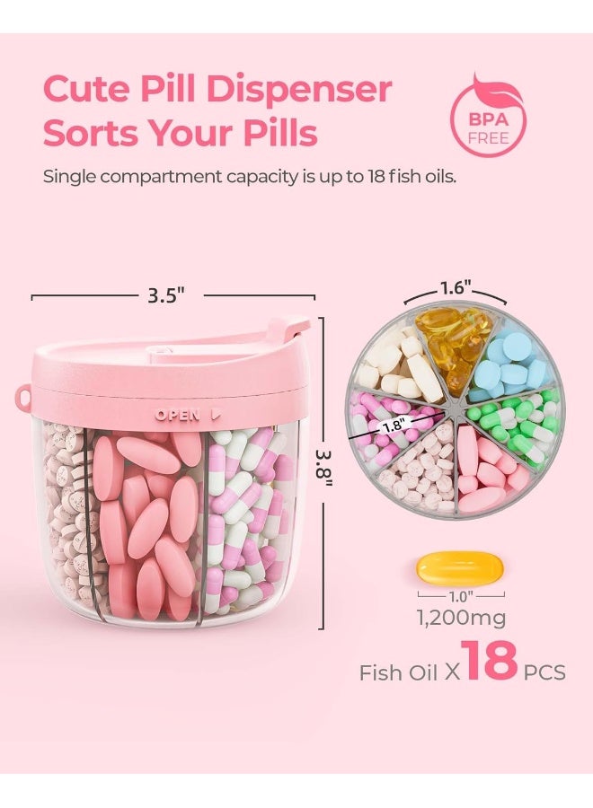 AMOOS Cute Pill Dispenser With 7 Large Compartments - Image 2